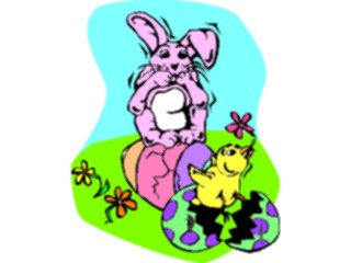 Sticker Custom Preview Image #072619 Holidays Easter Bunny Chick1