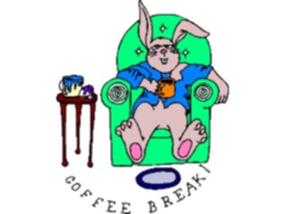 Sticker Custom Preview Image #072626 Holidays Easter Bunny Coffee Break