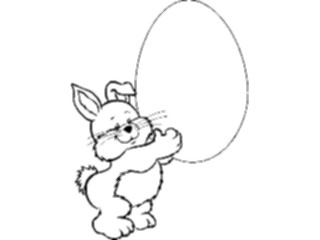 Sticker Custom Preview Image #072658 Holidays Easter Bunny Lifting Egg