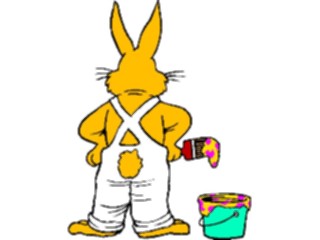 Sticker Custom Preview Image #072661 Holidays Easter Bunny Painting1