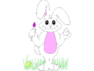 Sticker Custom Preview Image #072664 Holidays Easter Bunny Painting Egg2