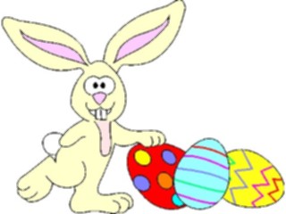 Sticker Custom Preview Image #072674 Holidays Easter Bunny Rolling Eggs