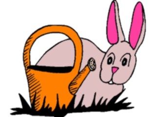 Sticker Custom Preview Image #072683 Holidays Easter Bunny Watering Can