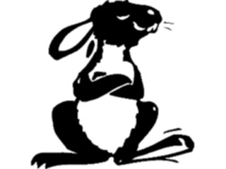 Sticker Custom Preview Image #072685 Holidays Easter Bunnywith Arms Crossed