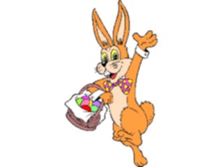 Sticker Custom Preview Image #072692 Holidays Easter Bunnywith Basket07