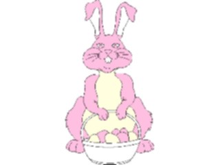 Sticker Custom Preview Image #072693 Holidays Easter Bunnywith Basket08