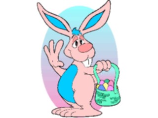 Sticker Custom Preview Image #072695 Holidays Easter Bunnywith Basket10