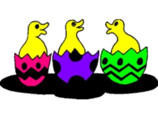 Sticker Custom Preview Image #072731 Holidays Easter Chicksin Eggs