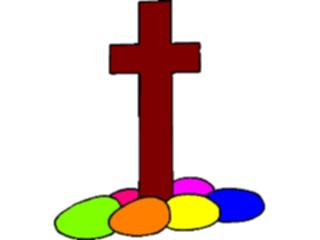 Sticker Custom Preview Image #072740 Holidays Easter Cross Eggs