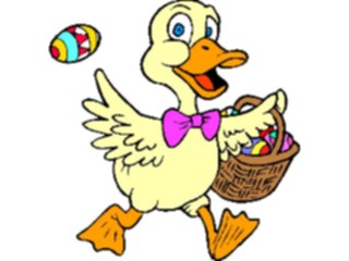 Sticker Custom Preview Image #072748 Holidays Easter Duck Basket