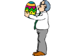 Sticker Custom Preview Image #072921 Holidays Easter Manwith Egg