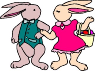 Sticker Custom Preview Image #072922 Holidays Easter Mr Mrs Bunny