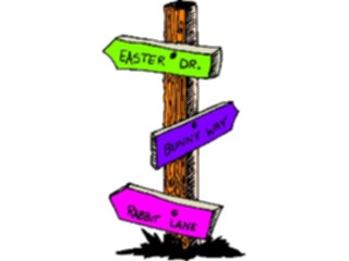 Sticker Custom Preview Image #072928 Holidays Easter Sign Post