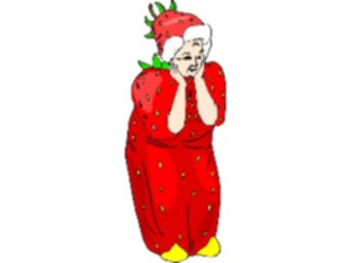 Sticker Custom Preview Image #073185 Holidays Halloween Costume Strawberry