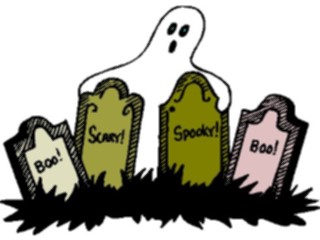 Sticker Custom Preview Image #073407 Holidays Halloween Ghost Graves