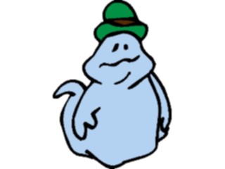 Sticker Custom Preview Image #073423 Holidays Halloween Ghost Wearing Hat