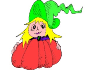 Sticker Custom Preview Image #073439 Holidays Halloween Girl Pumpkin1