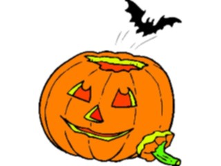Sticker Custom Preview Image #073864 Holidays Halloween Pumpkin Bat1