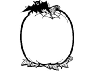 Sticker Custom Preview Image #073867 Holidays Halloween Pumpkin Bat Frame