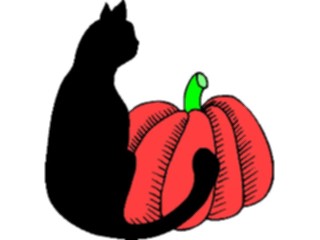 Sticker Custom Preview Image #073876 Holidays Halloween Pumpkin Cat2
