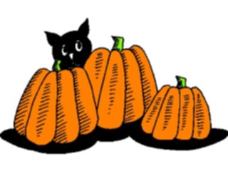 Sticker Custom Preview Image #073926 Holidays Halloween Pumpkins Cat