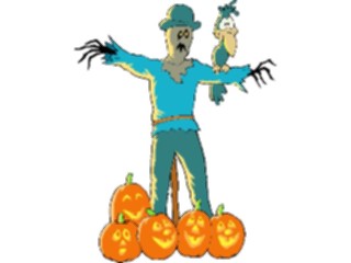 Sticker Custom Preview Image #073940 Holidays Halloween Scarecrow Pumpkins