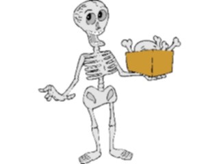 Sticker Custom Preview Image #073976 Holidays Halloween Skeleton Bones