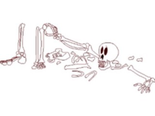 Sticker Custom Preview Image #073977 Holidays Halloween Skeleton Broken