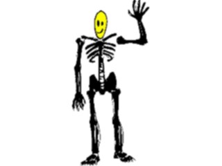 Sticker Custom Preview Image #073980 Holidays Halloween Skeleton Happy Face