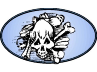 Sticker Custom Preview Image #074058 Holidays Halloween Skull Bones