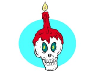 Sticker Custom Preview Image #074059 Holidays Halloween Skull Candle