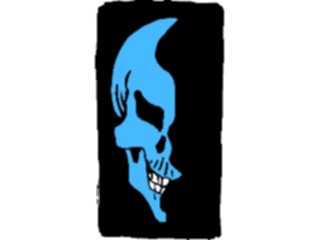 Sticker Custom Preview Image #074071 Holidays Halloween Skull Half Faced