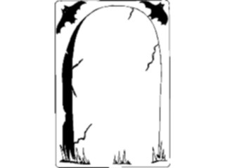 Sticker Custom Preview Image #074109 Holidays Halloween Tombstone Bats Frame