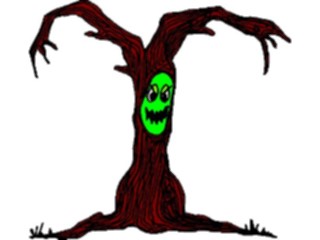Sticker Custom Preview Image #074122 Holidays Halloween Tree Evil
