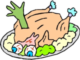 Sticker Custom Preview Image #074151 Holidays Halloween Turkeywith Eyeballs