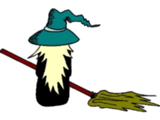 Sticker Custom Preview Image #074193 Holidays Halloween Witch Broom1