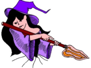 Sticker Custom Preview Image #074194 Holidays Halloween Witch Broom2