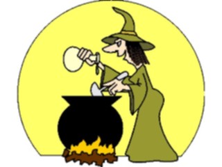 Sticker Custom Preview Image #074200 Holidays Halloween Witch Cooking1
