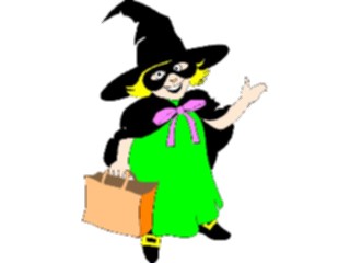 Sticker Custom Preview Image #074202 Holidays Halloween Witch Costume