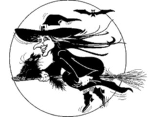 Sticker Custom Preview Image #074215 Holidays Halloween Witch Flying01