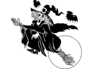 Sticker Custom Preview Image #074218 Holidays Halloween Witch Flying04