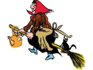 Sticker Custom Preview Image #074223 Holidays Halloween Witch Flying09