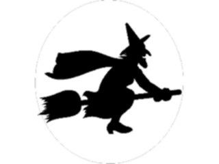 Sticker Custom Preview Image #074224 Holidays Halloween Witch Flying10