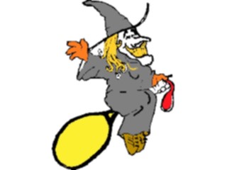 Sticker Custom Preview Image #074226 Holidays Halloween Witch Flying12