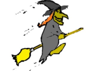 Sticker Custom Preview Image #074227 Holidays Halloween Witch Flying13