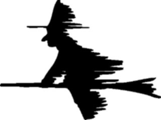 Sticker Custom Preview Image #074228 Holidays Halloween Witch Flying14