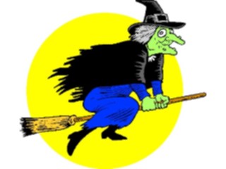 Sticker Custom Preview Image #074230 Holidays Halloween Witch Flying16