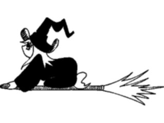 Sticker Custom Preview Image #074239 Holidays Halloween Witch Flying25