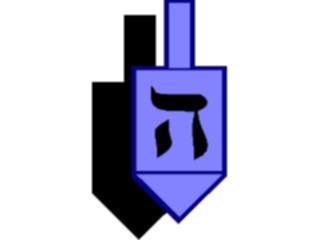 Sticker Custom Preview Image #074315 Holidays Hanukkah Dreidel He2