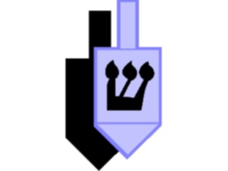 Sticker Custom Preview Image #074323 Holidays Hanukkah Dreidel Shin2